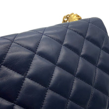 Load image into Gallery viewer, CHANEL Matelasse Single Flap ChainShoulder NavyAS3393 Lambskin Size 20

