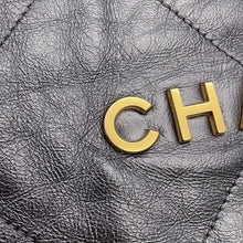 Load image into Gallery viewer, CHANEL CHANEL22 Backpack GrayAS3313 Shiny Calf Leather Size Large
