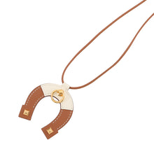 Load image into Gallery viewer, HERMES Jocket Necklace Size Large Gold / Nata Swift Leather
