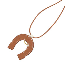 Load image into Gallery viewer, HERMES Jocket Necklace Size Large Gold / Nata Swift Leather
