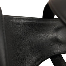 Load image into Gallery viewer, HERMES Lipari 70 Sandals Black Leather Size 36
