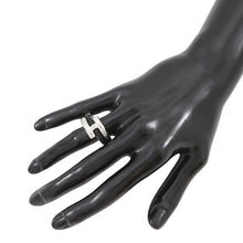 Load image into Gallery viewer, HERMES Ring Tourni Tresse Size 60/20 issue BlackH100128FJ8958 Metal Swift Leather

