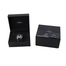 将图像加载到图库查看器中，TUDOR Black Bay Chrono W41mm Stainless Steel Leather Black Dial79360N-0005
