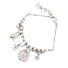 Load image into Gallery viewer, CHANEL Bag Charm Bracelet SilverABG890-B22986-U6097 Metal Rhinestone Faux Pearl Resin
