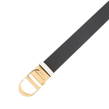 Load image into Gallery viewer, Dior 30Montaigne Reversible Belt Black/Latte WhiteB0447UWGA_M911 Calf Leather
