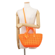 Load image into Gallery viewer, BALENCIAGA Bistro Basket Bag Orange671342 Patent Leather Size XS
