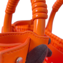 Load image into Gallery viewer, BALENCIAGA Bistro Basket Bag Orange671342 Patent Leather Size XS
