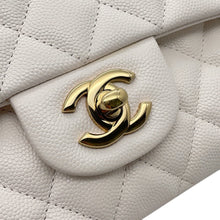 Load image into Gallery viewer, CHANEL Matelasse W Flap ChainShoulder Bag WhiteA01112 Caviar Leather Size 25
