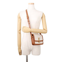 将图像加载到图库查看器中，SAINT LAURENT PARIS Solferino Shoulder Bag Beige/Brown634306 Leather Canvas Size Small

