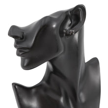 将图像加载到图库查看器中，HERMES Pop Ash Earrings Size Mini Black Metal Lacquer

