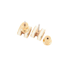 Load image into Gallery viewer, HERMES Pop Ash Earrings Size Mini White Gold Plated Lacquer
