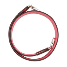 Load image into Gallery viewer, HERMES Bandouliere Tresage Rose Azalee/Brown Epsom
