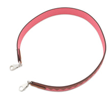 Load image into Gallery viewer, HERMES Bandouliere Tresage Rose Azalee/Brown Epsom

