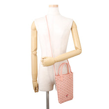 将图像加载到图库查看器中，GOYARD Poitiers Clairevoy Satchel Bag Pink PVC
