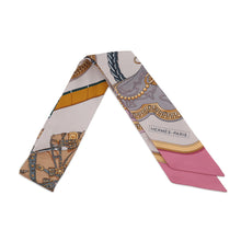 将图像加载到图库查看器中，HERMES Twilly GRAND APPARAT Rose・Narkle/Gold/Anthracite Silk100%
