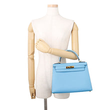 Load image into Gallery viewer, HERMES Kelly Sellier Celeste Epsom Size 28
