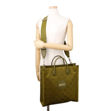 将图像加载到图库查看器中，GUCCI Off the Grid 2-Way Tote Bag Green696043 Nylon Leather

