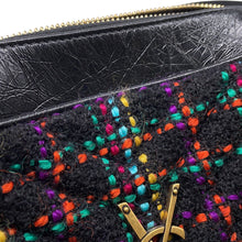 Load image into Gallery viewer, SAINT LAURENT PARIS Lou Camera Shoulder Bag Black/Multicolor612544 Tweed Leather
