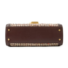 将图像加载到图库查看器中，SAINT LAURENT PARIS Cassandra Top Handle 2-Way Shoulder Bag Brown/Multicolor623930 Tweed Leather Size Mini
