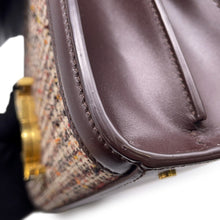 将图像加载到图库查看器中，SAINT LAURENT PARIS Cassandra Top Handle 2-Way Shoulder Bag Brown/Multicolor623930 Tweed Leather Size Mini
