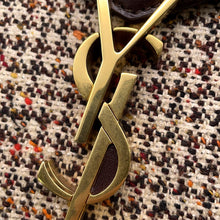 将图像加载到图库查看器中，SAINT LAURENT PARIS Cassandra Top Handle 2-Way Shoulder Bag Brown/Multicolor623930 Tweed Leather Size Mini
