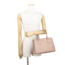 将图像加载到图库查看器中，PRADA Saffiano Leather Lux Galleria 2-way Shoulder Bag Jasmin Flower1BA863 Leather Size Medium
