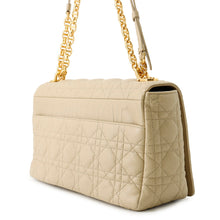 将图像加载到图库查看器中，Dior Caro Chain Shoulder Bag BeigeM9243UWHC Leather Size Large
