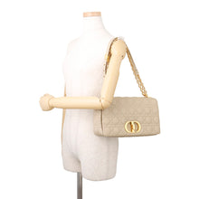 将图像加载到图库查看器中，Dior Caro Chain Shoulder Bag BeigeM9243UWHC Leather Size Large
