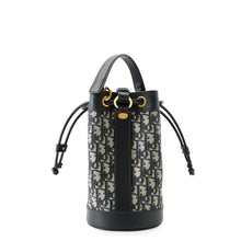 Load image into Gallery viewer, Dior Oblique Bucket Backpack Black/NavyM3350UTZQ Leather Canvas Size Small
