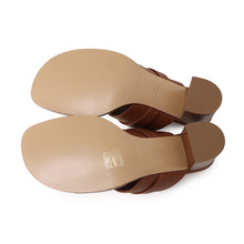 Load image into Gallery viewer, HERMES Sandals Ninon 50 GoldH262125Z 20350 Calf Leather Size 36

