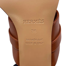 Load image into Gallery viewer, HERMES Sandals Ninon 50 GoldH262125Z 20350 Calf Leather Size 36
