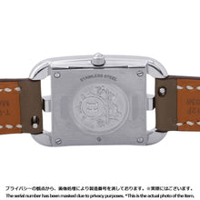 Load image into Gallery viewer, HERMES Cape Cod Dubrutur W23mm Stainless Steel Swift Leather(Etoupe) White DialCC1.210c
