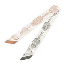 Load image into Gallery viewer, HERMES Twilly Merveilleuses Lanternes Crème / Caramel / Khaki Silk100%
