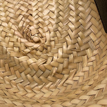 Load image into Gallery viewer, BALENCIAGA Lucagol Basket Natural/Black771067 Raffia Leather Size Medium
