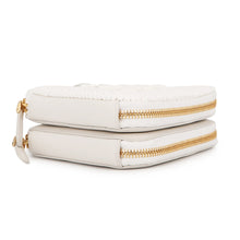 Load image into Gallery viewer, PRADA Saffiano Leather Triangle 2-Way Shoulder Bag White1NR015 Leather Raffia
