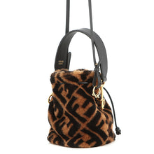 Load image into Gallery viewer, FENDI Montresor 2-way Shoulder Bag Brown/Dark Brown8BS010 Mouton Size Mini
