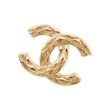 Load image into Gallery viewer, CHANEL CC Logo Brooch Champagne GoldABH191 Metal
