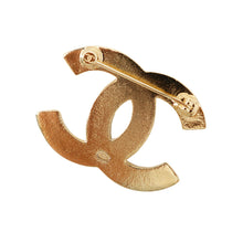 Load image into Gallery viewer, CHANEL CC Logo Brooch Champagne GoldABH191 Metal
