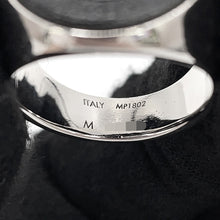 Load image into Gallery viewer, LOUIS VUITTON Traveler Stamps Signet Ring Size M Noir/SilverMP1802 Metal
