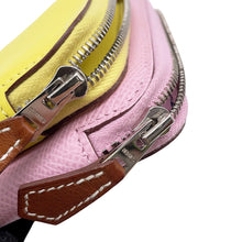 将图像加载到图库查看器中，HERMES Nouveau To Go Shoulder Wallet Mauve Sylvestre/Lime/Cuivre Epsom/Swift Leather
