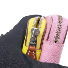 将图像加载到图库查看器中，HERMES Nouveau To Go Shoulder Wallet Mauve Sylvestre/Lime/Cuivre Epsom/Swift Leather
