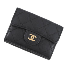将图像加载到图库查看器中，CHANEL Classic Small Flap Wallet BlackAP0230-B10583-C3906 Caviar Leather
