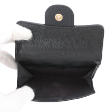 将图像加载到图库查看器中，CHANEL Classic Small Flap Wallet BlackAP0230-B10583-C3906 Caviar Leather
