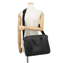 Load image into Gallery viewer, GUCCI GG Emblem Briefcase Black435322 Leather
