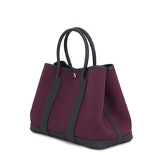 将图像加载到图库查看器中，HERMES Garden Party Cassis/Blue Nuit Toile Officier Negonda Leather Size TPM
