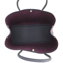 将图像加载到图库查看器中，HERMES Garden Party Cassis/Blue Nuit Toile Officier Negonda Leather Size TPM
