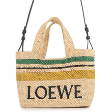 Load image into Gallery viewer, LOEWE Font Tote Small Beige/MulticolorA685B61X04 Raffia Leather Size Medium
