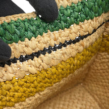 将图像加载到图库查看器中，LOEWE Font Tote Small Beige/MulticolorA685B61X04 Raffia Leather Size Medium

