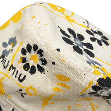 将图像加载到图库查看器中，MIUMIU Painted Bucket Hat Size S Beige/Multicolor Cotton100%
