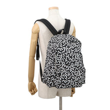 将图像加载到图库查看器中，CELINE Design Print Backpack Black/White188382BHR.38AW Nylon Canvas Leather Size Medium
